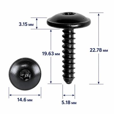 Саморезы VAG (ВАГ) Torx T25 5мм 20мм, Volkswagen (Фольксваген), Audi (Ауди), Skoda (Шкода), Seat (Сеат)