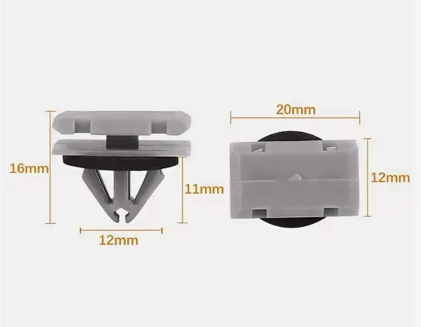 Клипса пластиковая для Chevrolet, Daewoo, GM, Opel ОЕМ: 19352782, 68172491AA, 11571175. (молдинги).