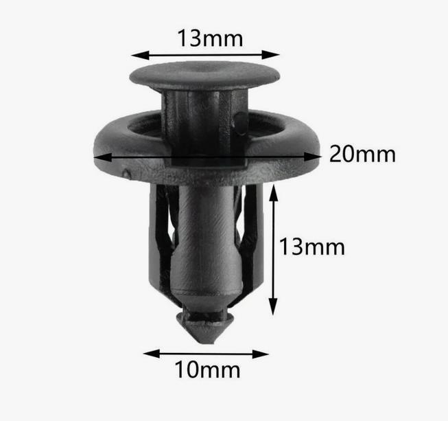 Клипса пластиковая для Acura, Honda, Hyundai, Kia ОЕМ: 91503SZ3003, NSP2291503SZ3003, V260118, NK020, OE91503SZ3003, HQ91503SZ3003, S05601182. (бампер, защита).